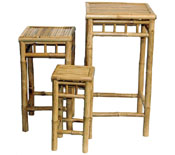 Bamboo Neting Square Stool