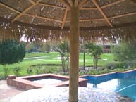 Underside of a Single Pole Palm Palapa